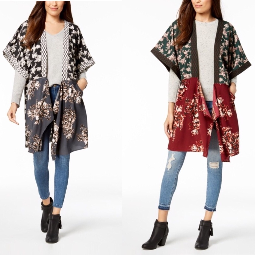 Steve Madden In Full Bloom Draped Kimono NWT!
